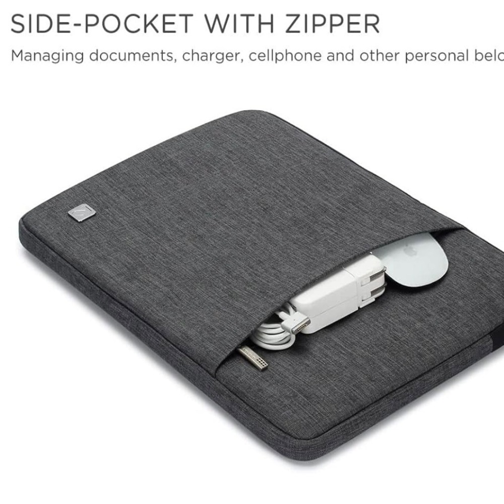 New Laptop Sleeve 13 inch, Gray Laptop Case with‎ Accessory Pocket